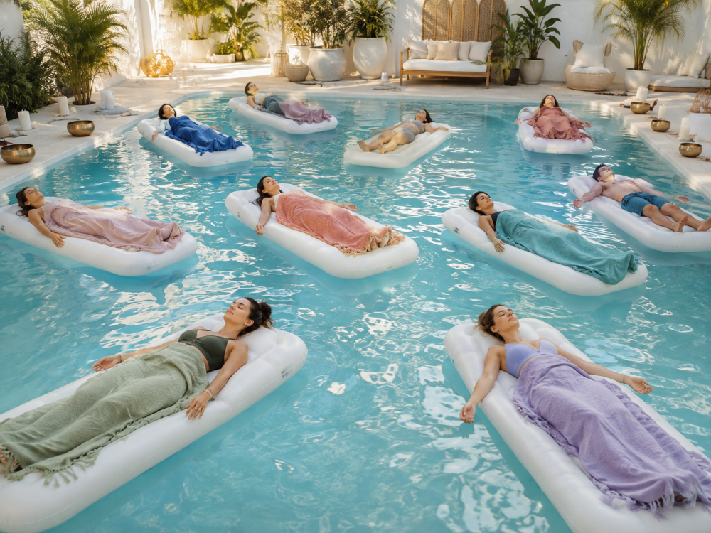 Floating sound bath