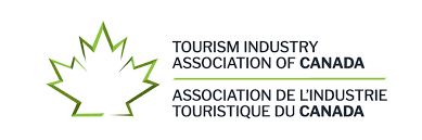 Logo of Tourism Industry Association of Canada with green maple leaf.